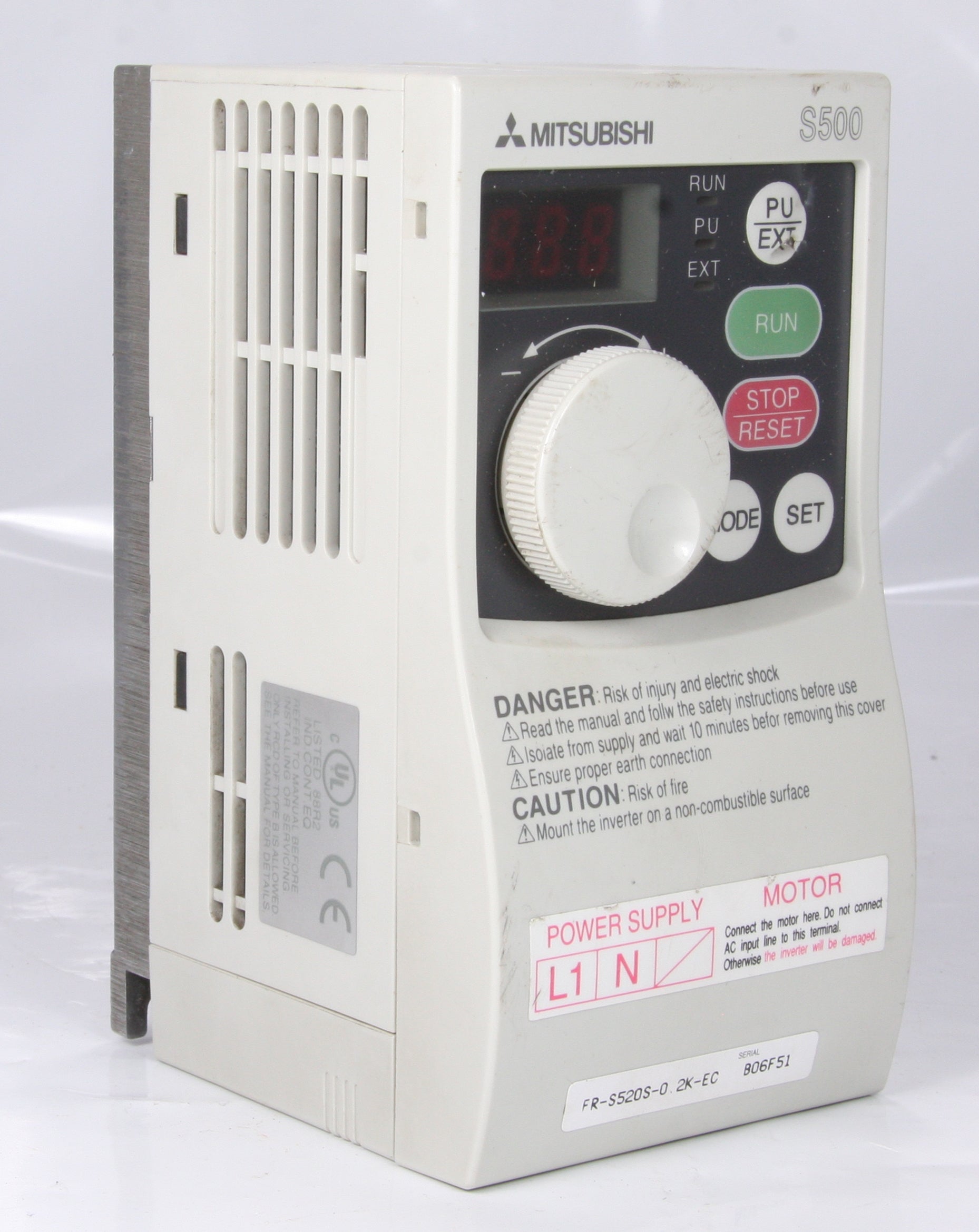 Mitsubishi Ac Drive Inverter 3 Phase FR-S520S-0.2K-EC S5000.2