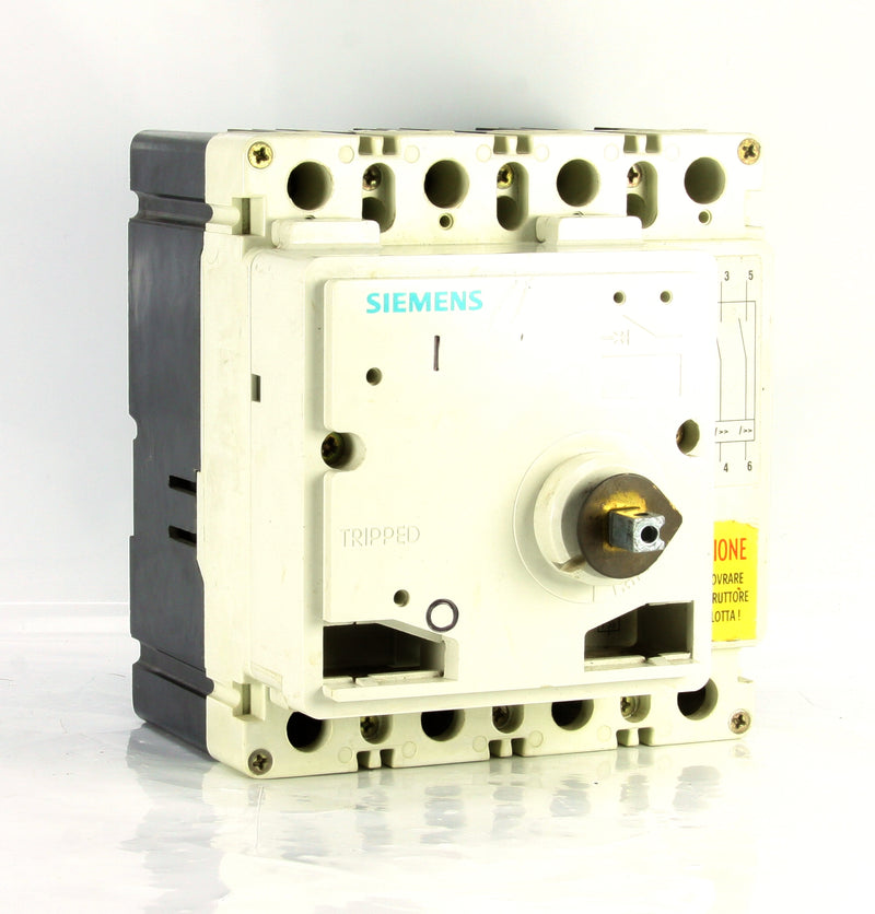Siemens Circuit Breaker W/Rotary Drive 3VF3 VDE 0660/IEC 947-2 4 Pole 160A