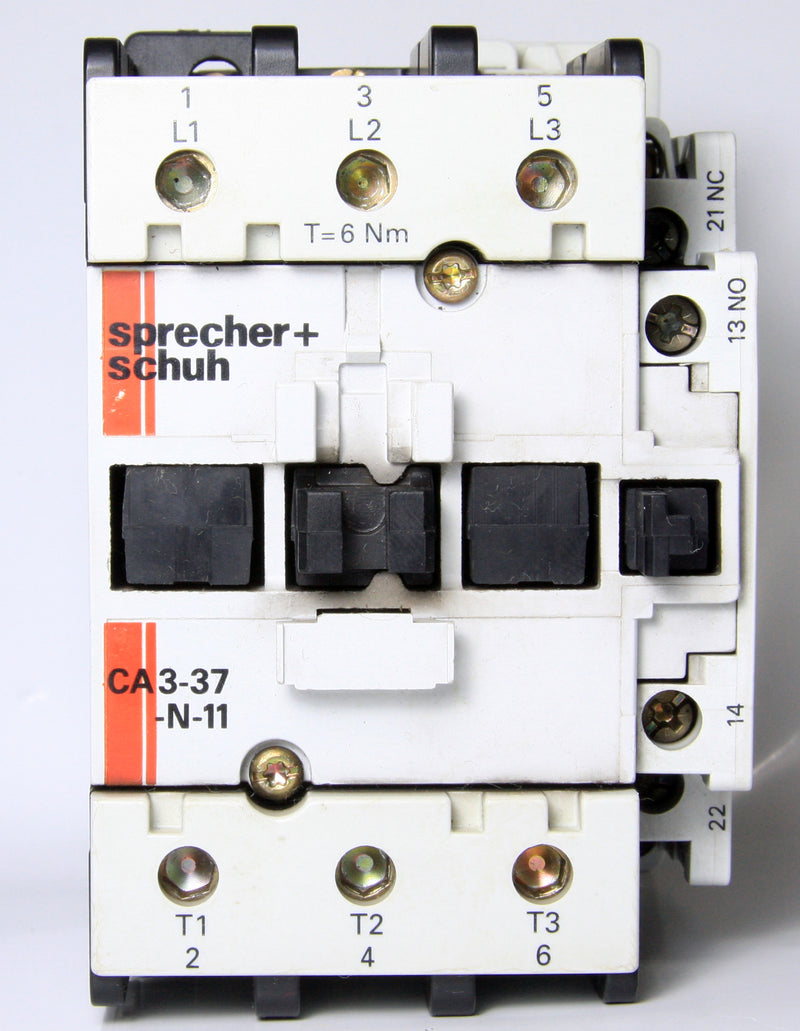 Sprecher + Schuh Contactor CA3-37-N-11 110/120V 63A 28kW 30Hp