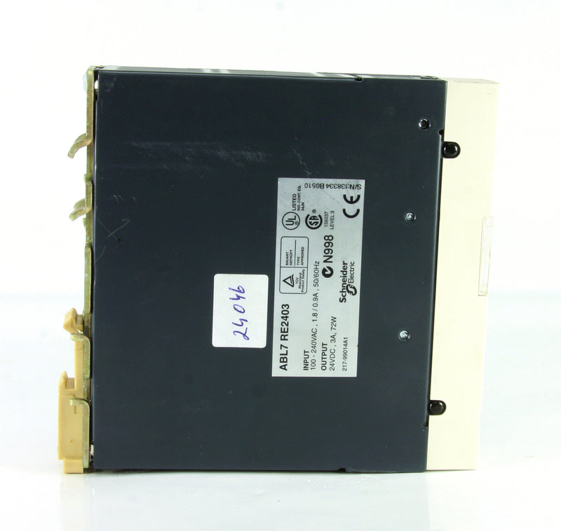 Telemecanique Power Supply ABL7 RE2403 Input: 100-240VAC Output: 24-28.8VDC 3A