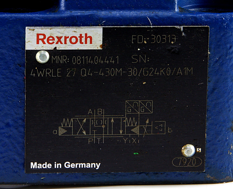 Rexroth Proportional Servo Valve 08114044441 R901349898ÿ4WRLE 27 Q4-430M-30/G24K0/A1M