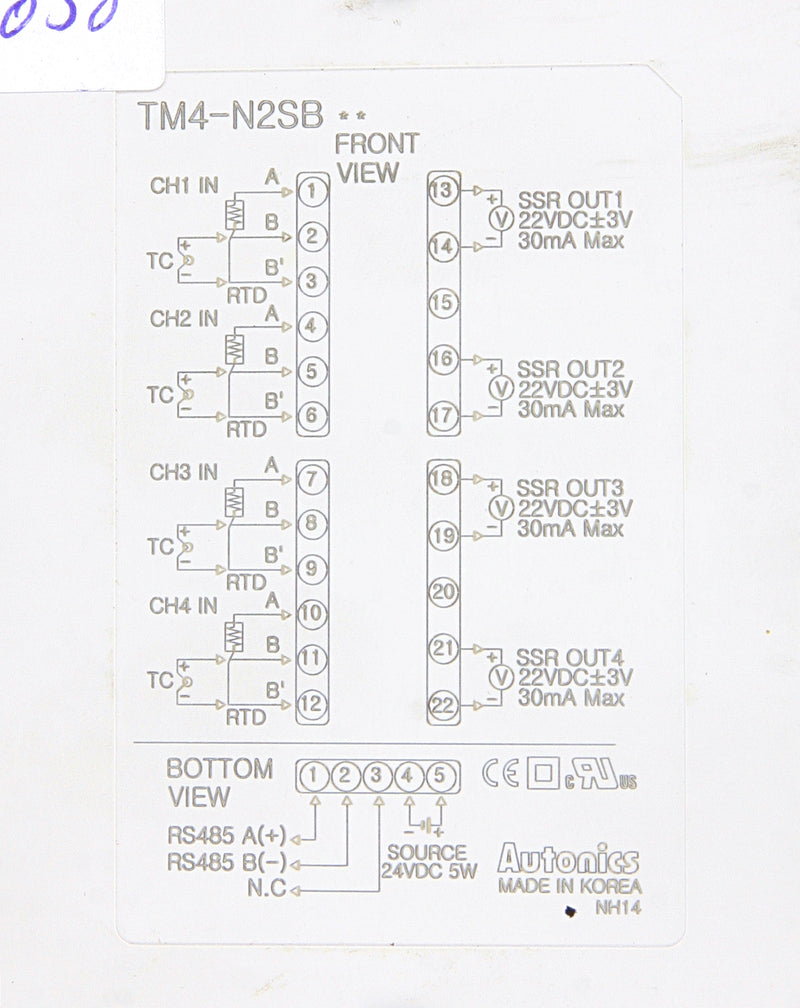 Autonics Temperature Control Thermostat Module TM4-N2SB