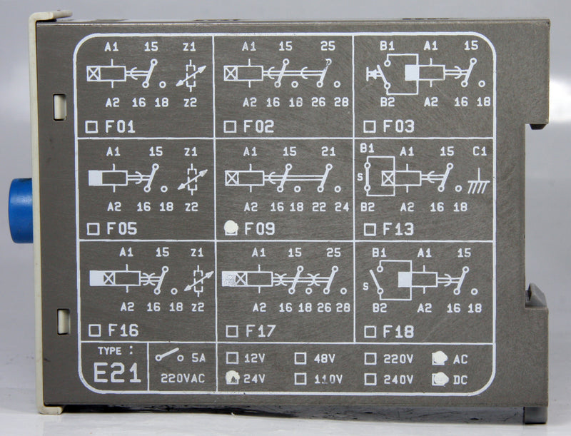 Fiber Time Relay Timer E21 F09 24V AC/DC