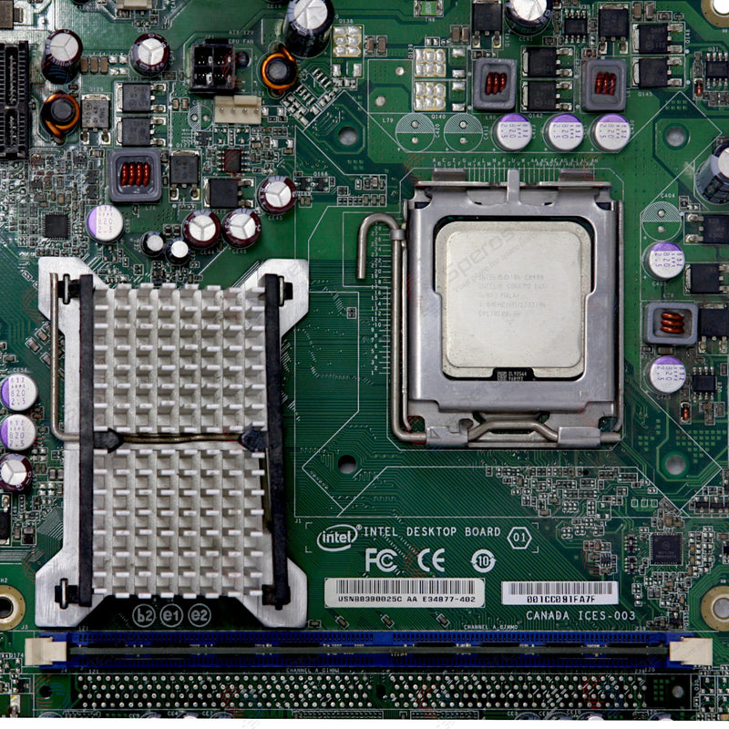 Intel Atx Socket Lga775 Desktop Motherboard E34877-402 W/ E8400 CPU