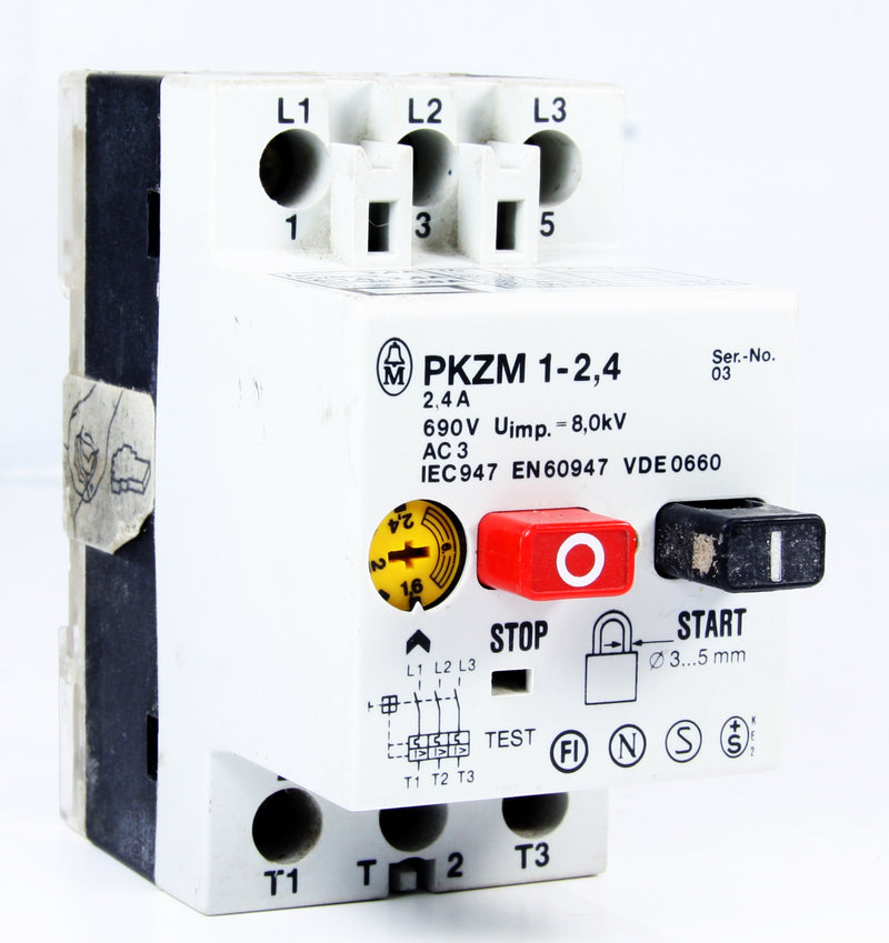 MOELLER Motor Circuite Breaker PKZM1-2,4 1-2.4A