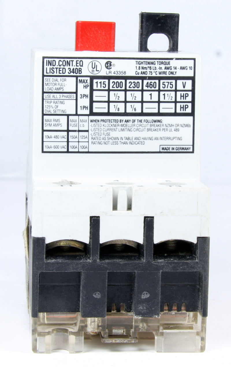 MOELLER Motor Circuite Breaker PKZM1-2,4 1-2.4A