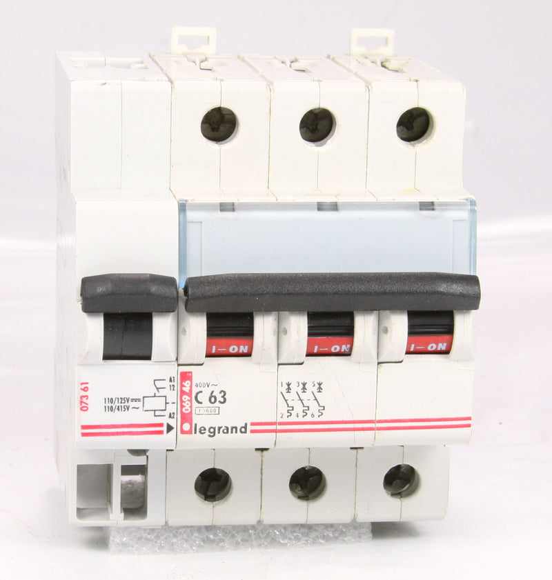 Legrand Mcb Circuit Breaker C63 069 46 + 073 61 3 Pole 63A