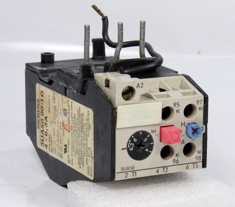 Siemens Overload Relay 3UA50 00-1G 3UA5000-1G 4-6.3A