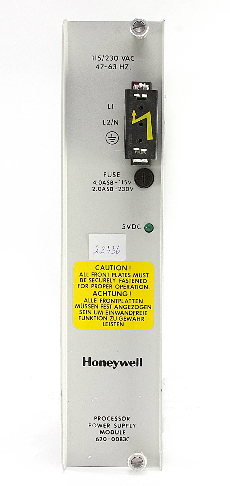 Honeywell Processor Rack Power Supply 620-0083C