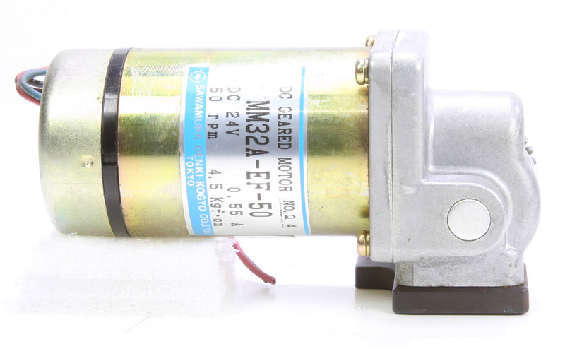 Sawamura MM32A-EF-50 Gear Motor 24V DC 50rpm 0.55A