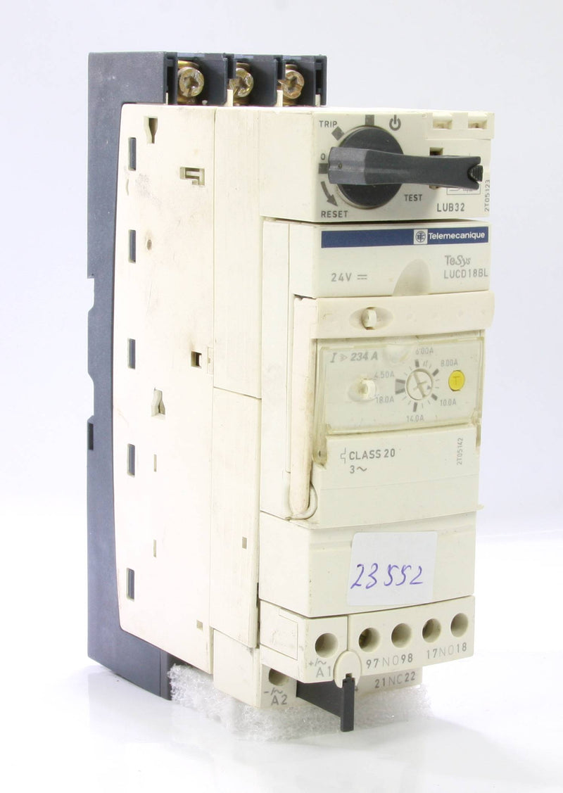 Telemecanique LUB32 + LUCD18BL TeSys Control Unit 24V DC 4.5-18A