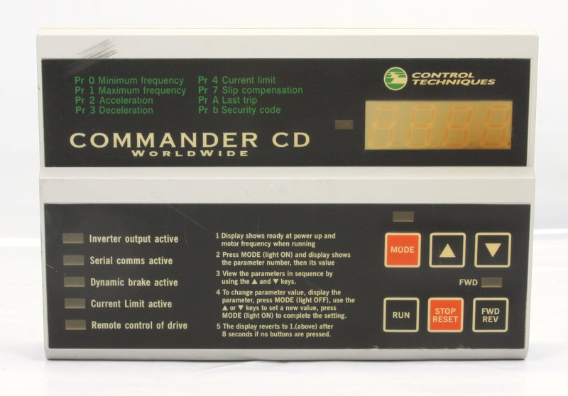 Control Techniques DCN 93400 Commander Cd