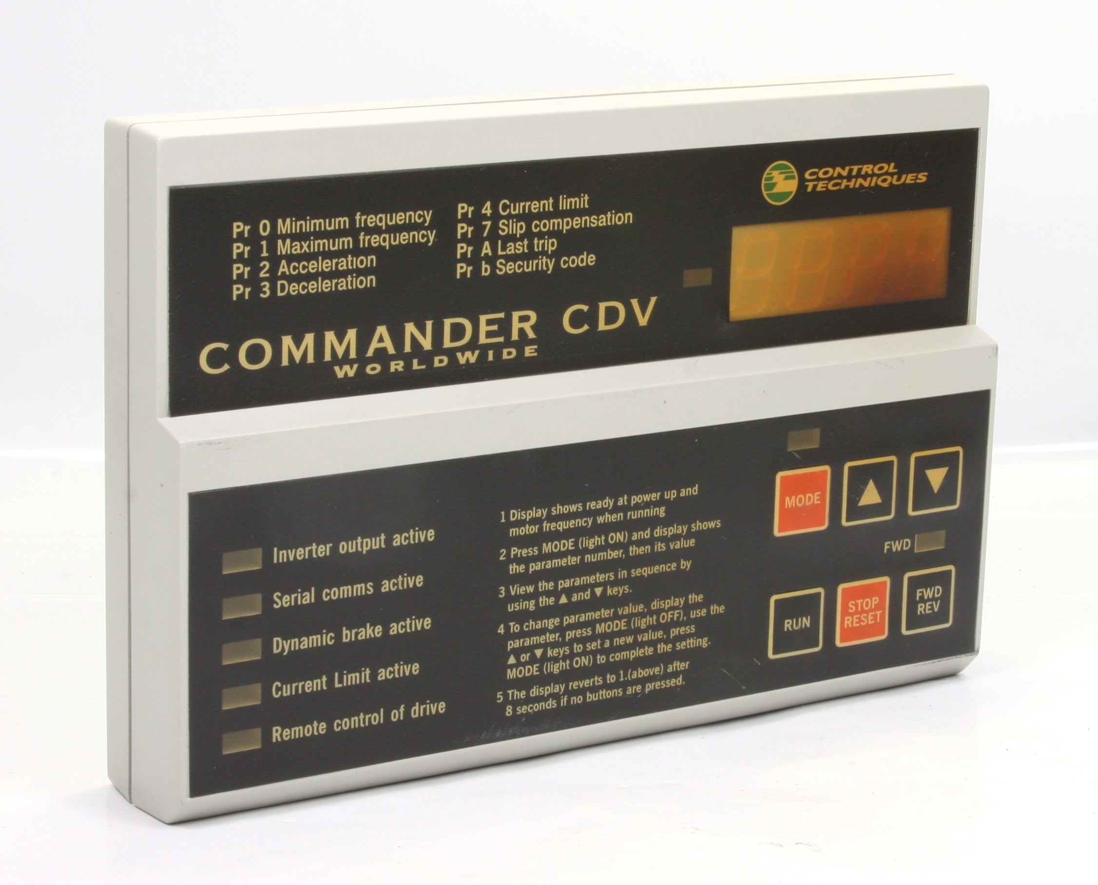 Control Techniques Keypad Programming Terminal DCN 93400 DCN93400 Comm