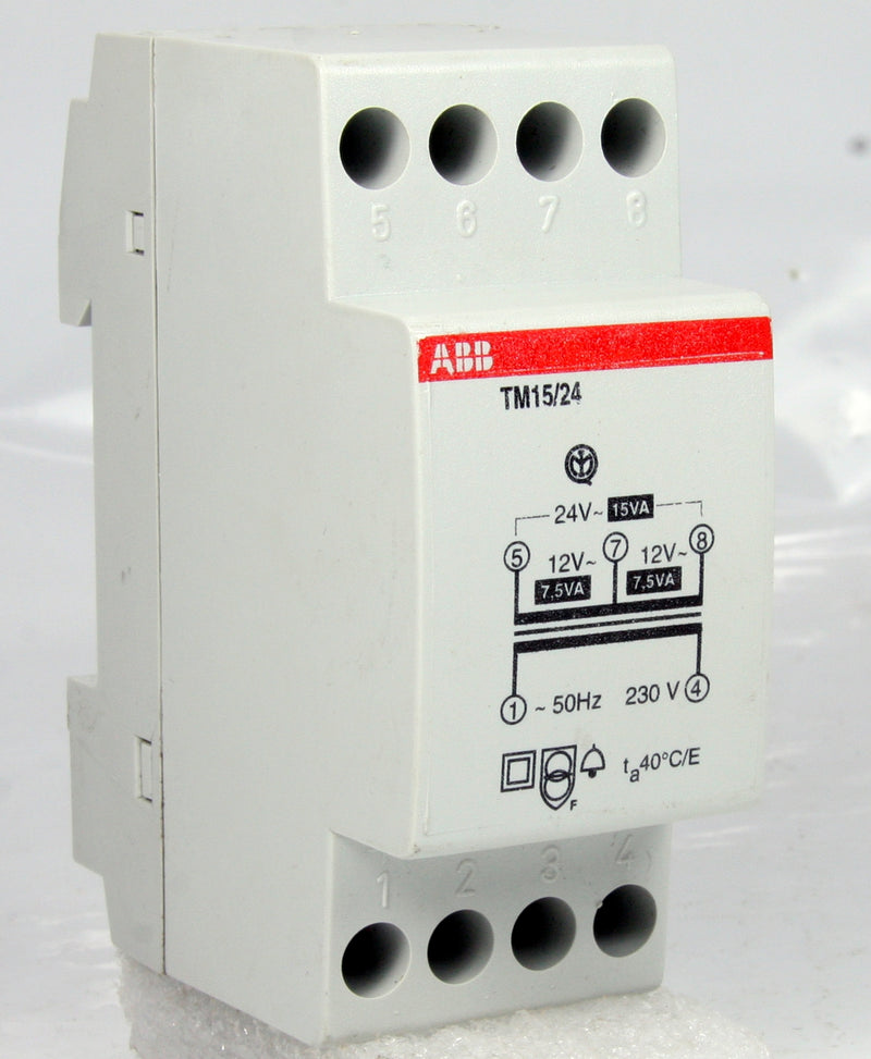 Abb Fail Safe Bell Transformer TM15/24 230V to 12V / 24V AC