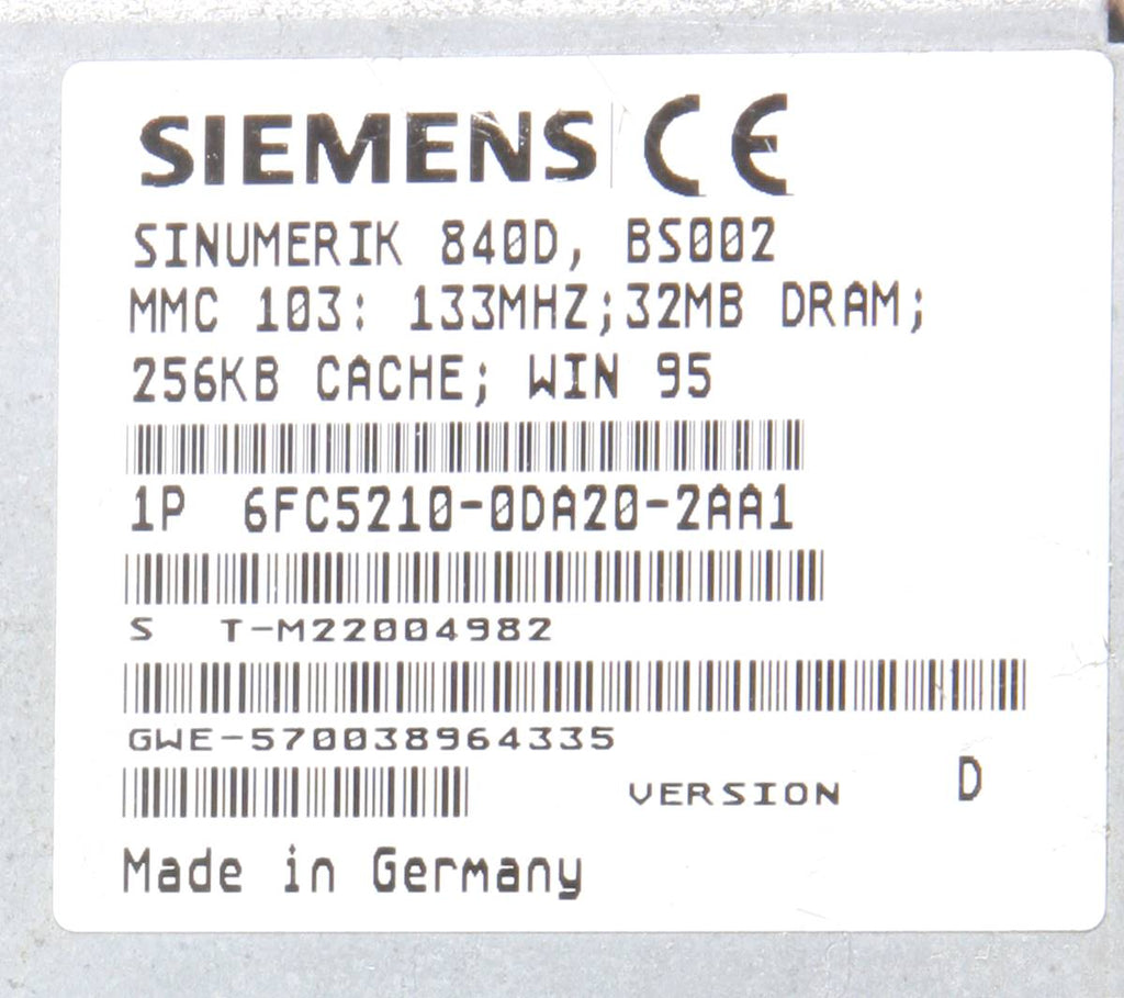 Siemens Sinumerik 6fc5210-0da20-2aa1 De Uso. | Meses sin interés Siemens Sinumerik 6fc5210-0da20-2aa1 De Uso. | Meses sin interés