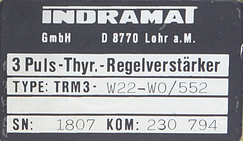 Indramat TRM3-W22-WO/552 TRM3-W22-W0/552