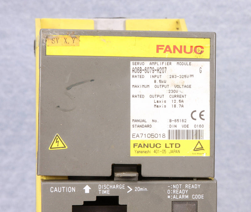 Fanuc A06B-6079-H207 A20B-2001-0933/01A A16B-2202-0773/04B