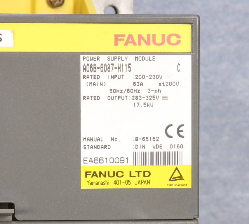 Fanuc A06B-6087-H115 A16B-2202-0421/08E A20B-1006-0470