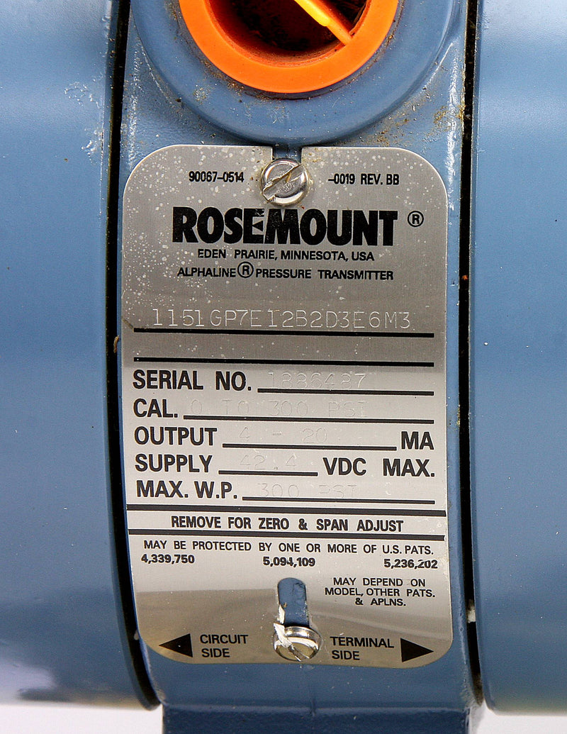 Rosemount 1151 1151GP7E12B2D3E6M3 1151-0041-0072